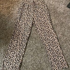 H&M Divided Leopard Print Pants, Size 4